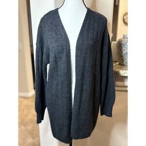 Knox Rose Dark Gray Open Front Cardigan Sweater Size Small 4-8